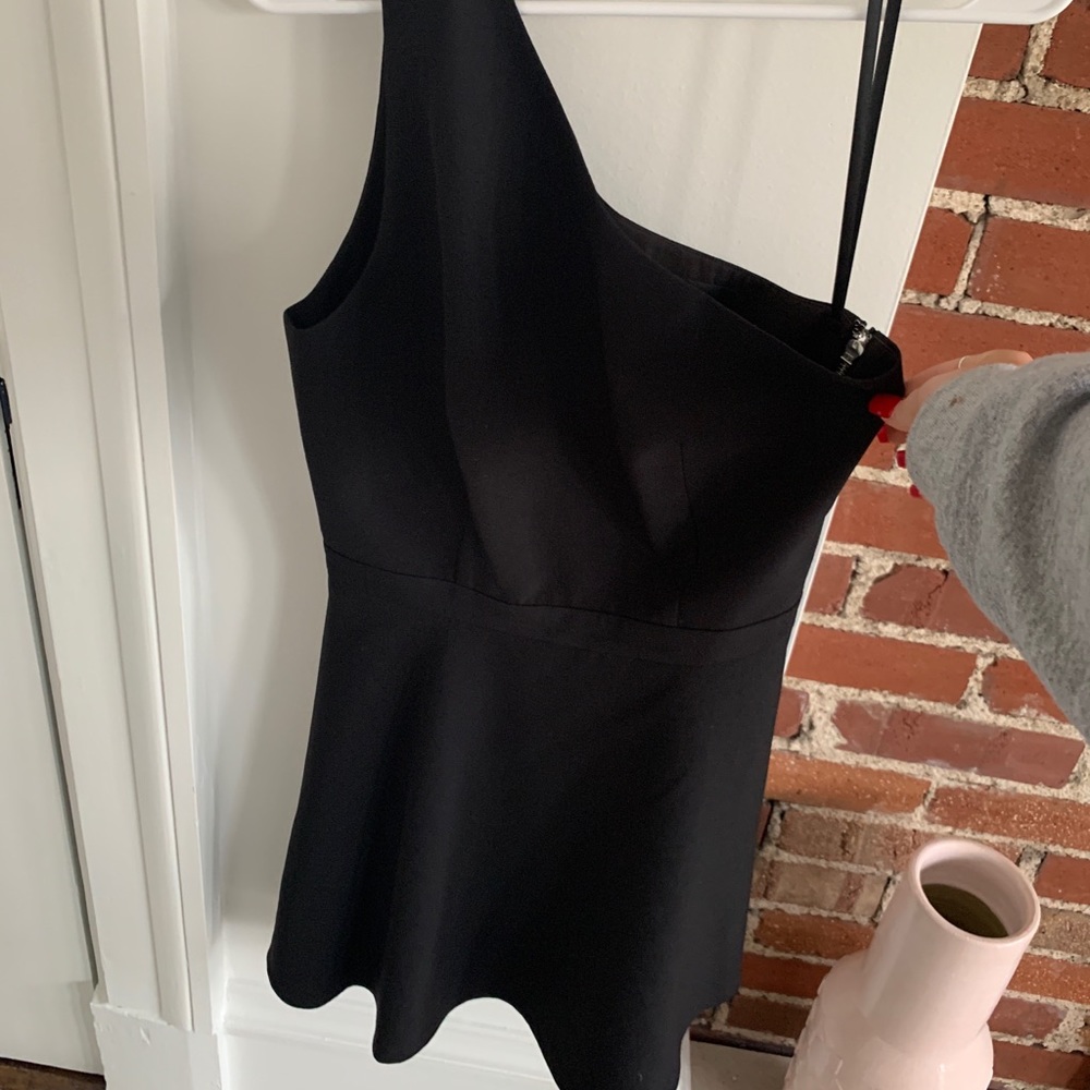 Black One Shoulder Cocktail Dress